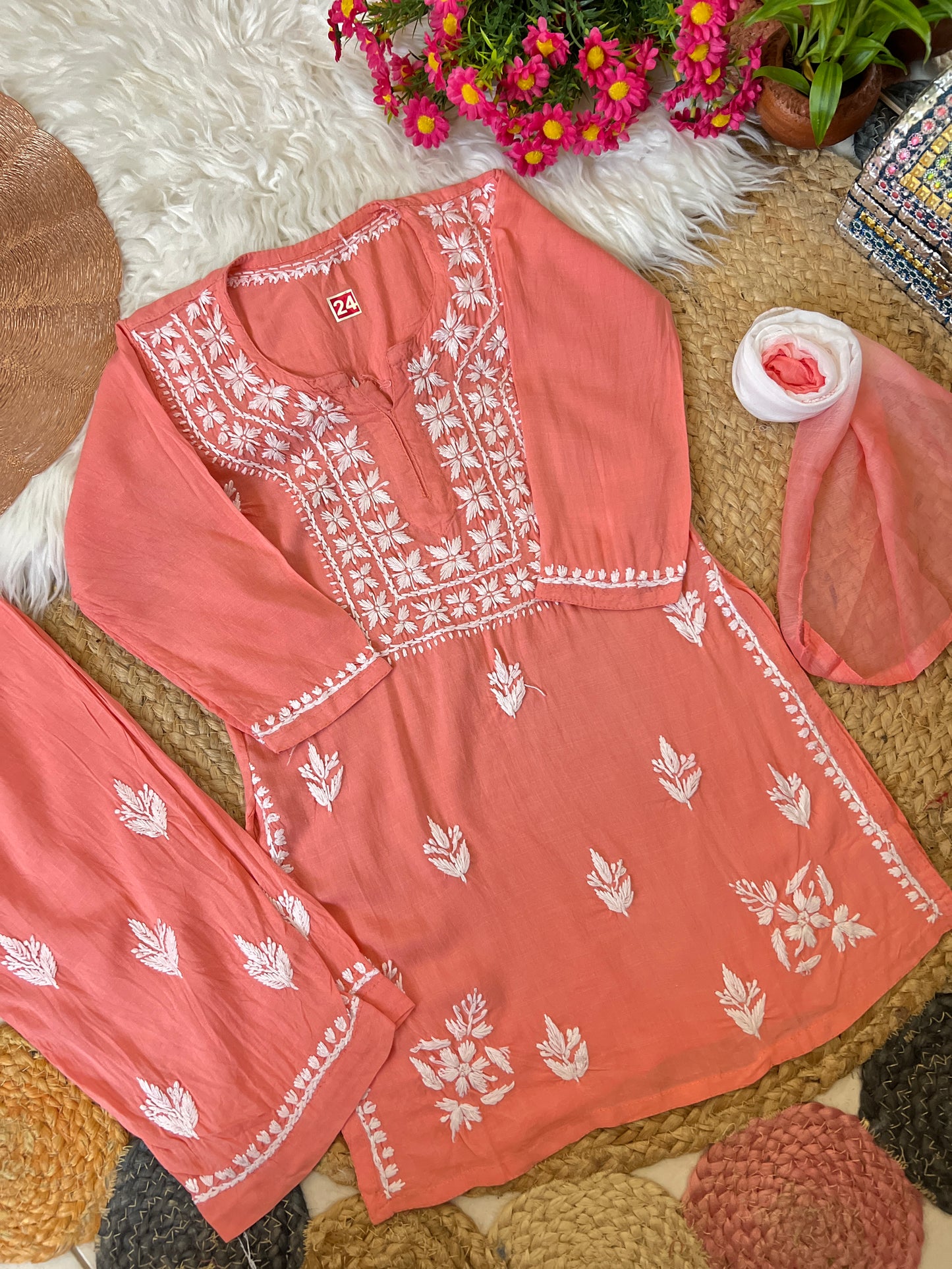 Kids Chikankari in soft cotton