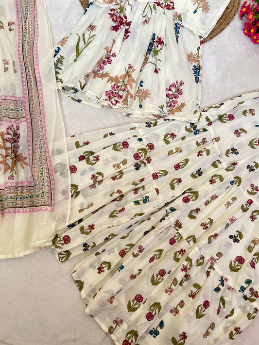 Beautiful dress in mul cotton with free earring