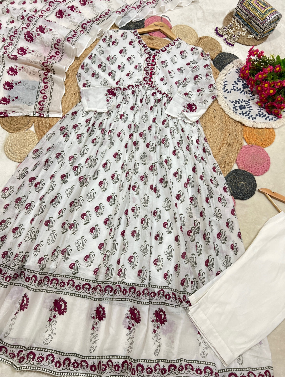 Beautiful frock in mul cottom