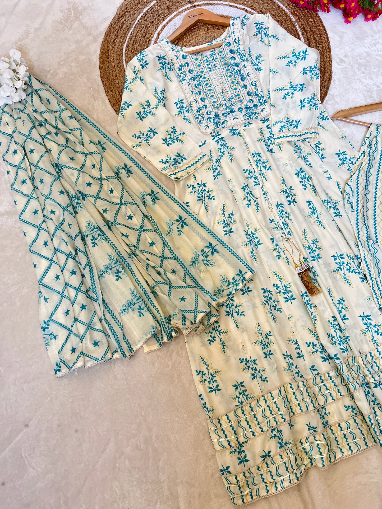 Cotton rayon frock set