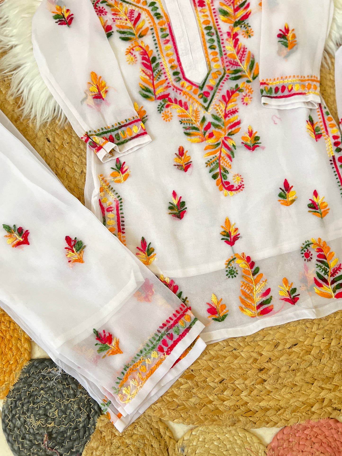 Kids chikankari dress