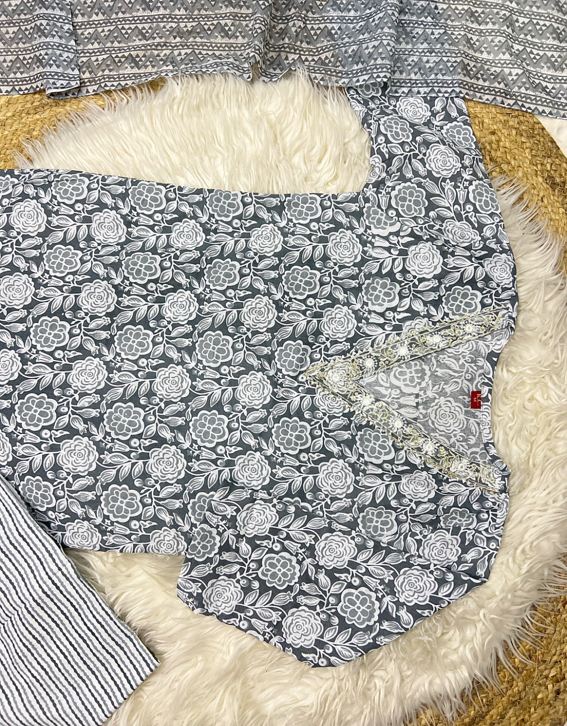 Cotton dress 3 pc set