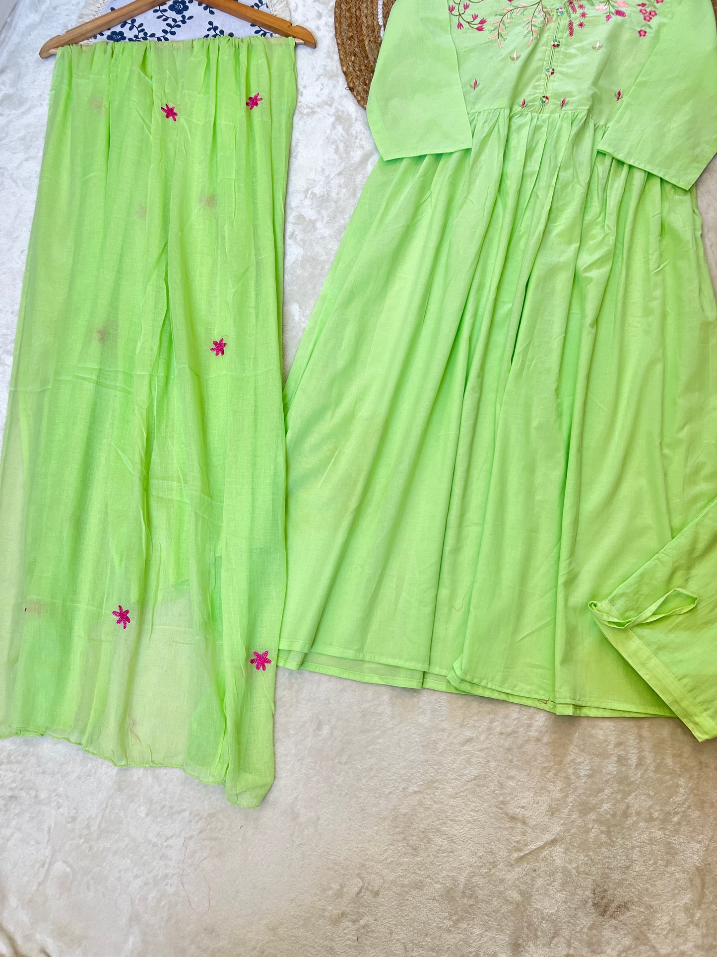 Cotton frock with embroidery
