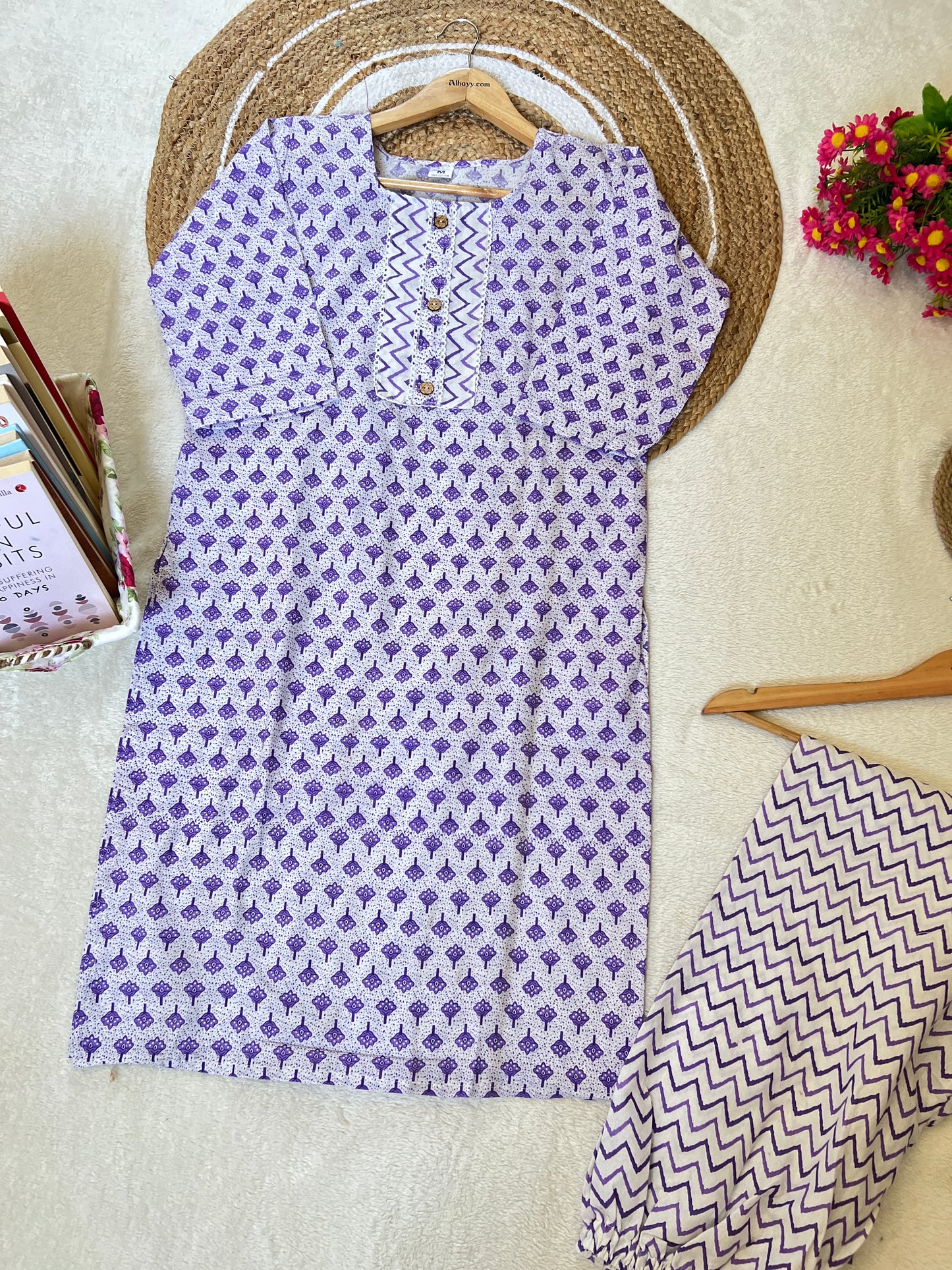 Cotton kurtie pant set