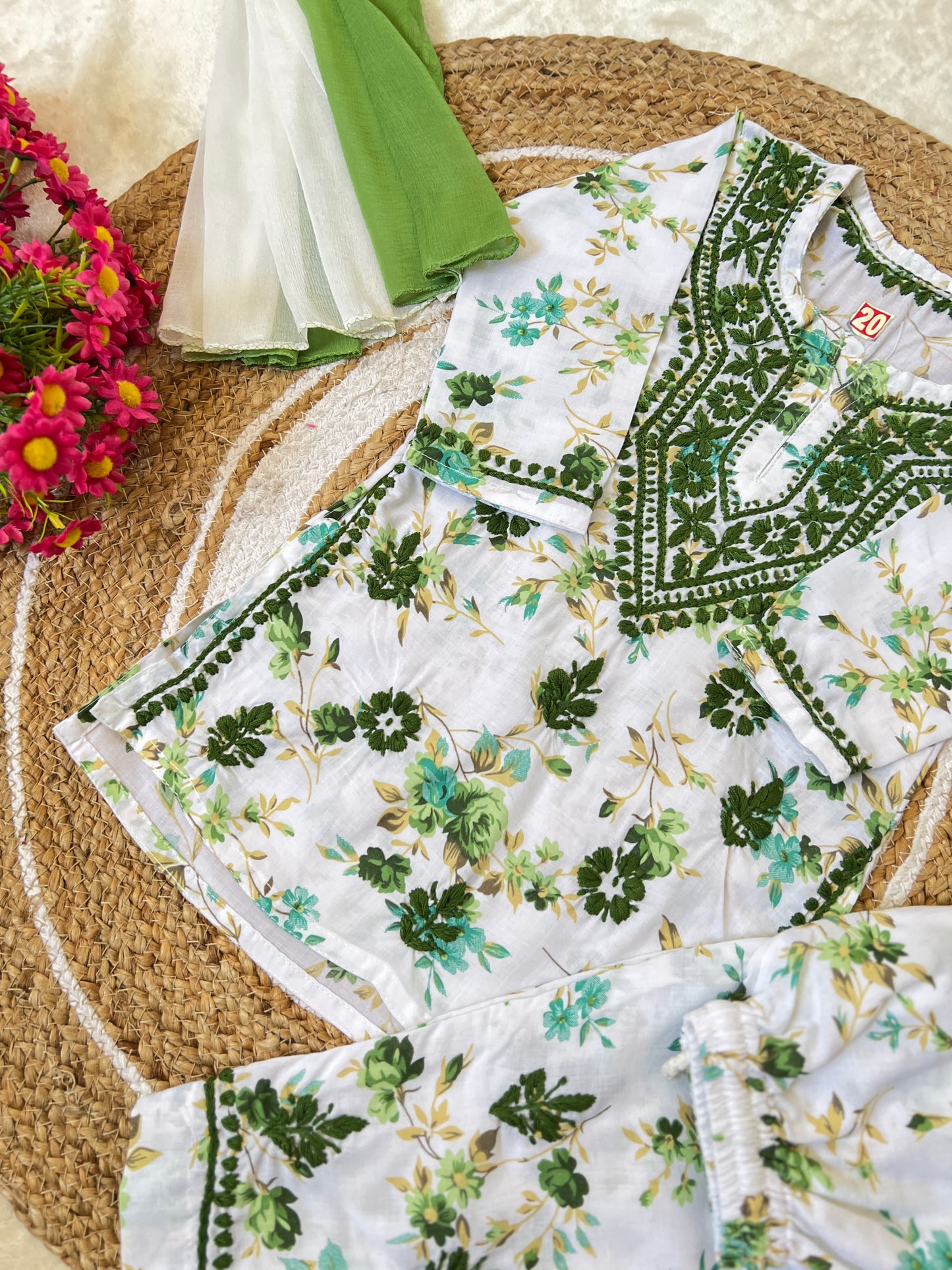 Kids chikankari dresses