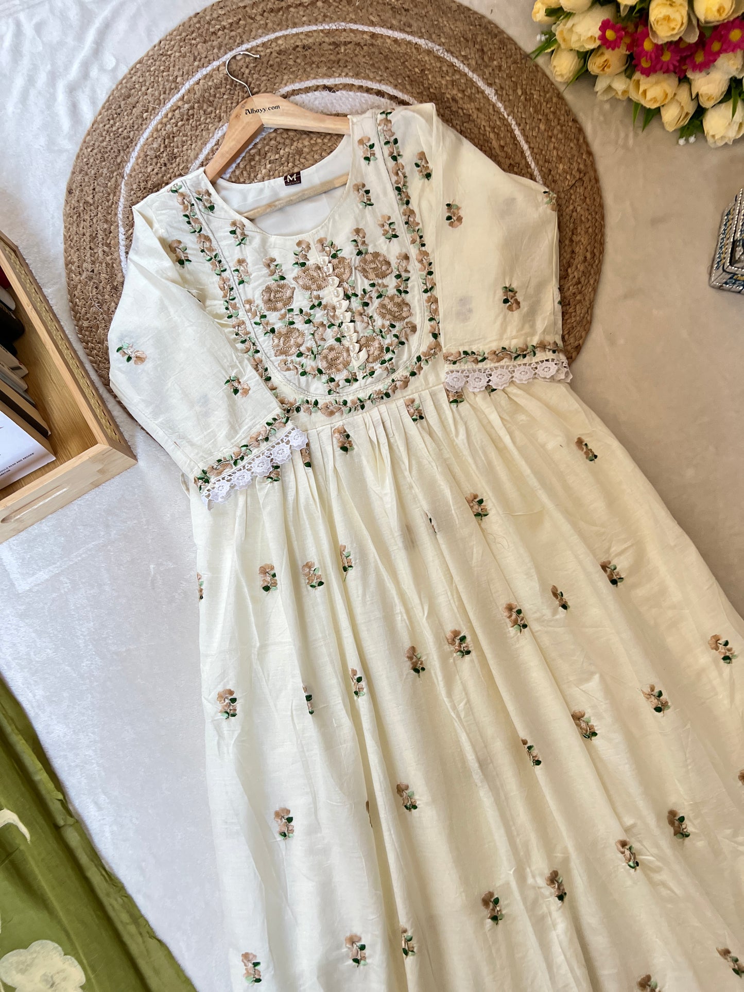 Cotton frock set CBRP4204