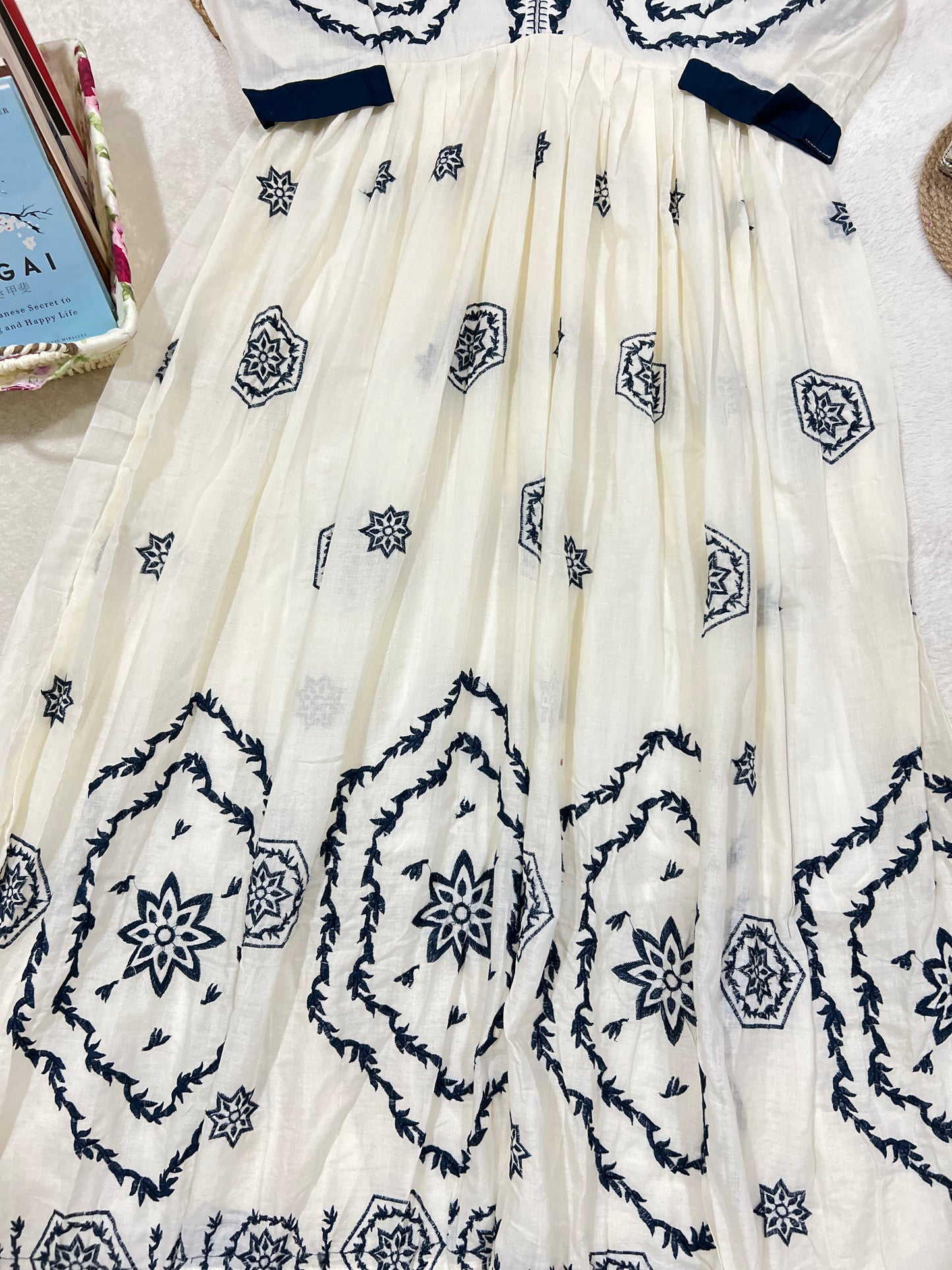 Frock cotton with full embroidery