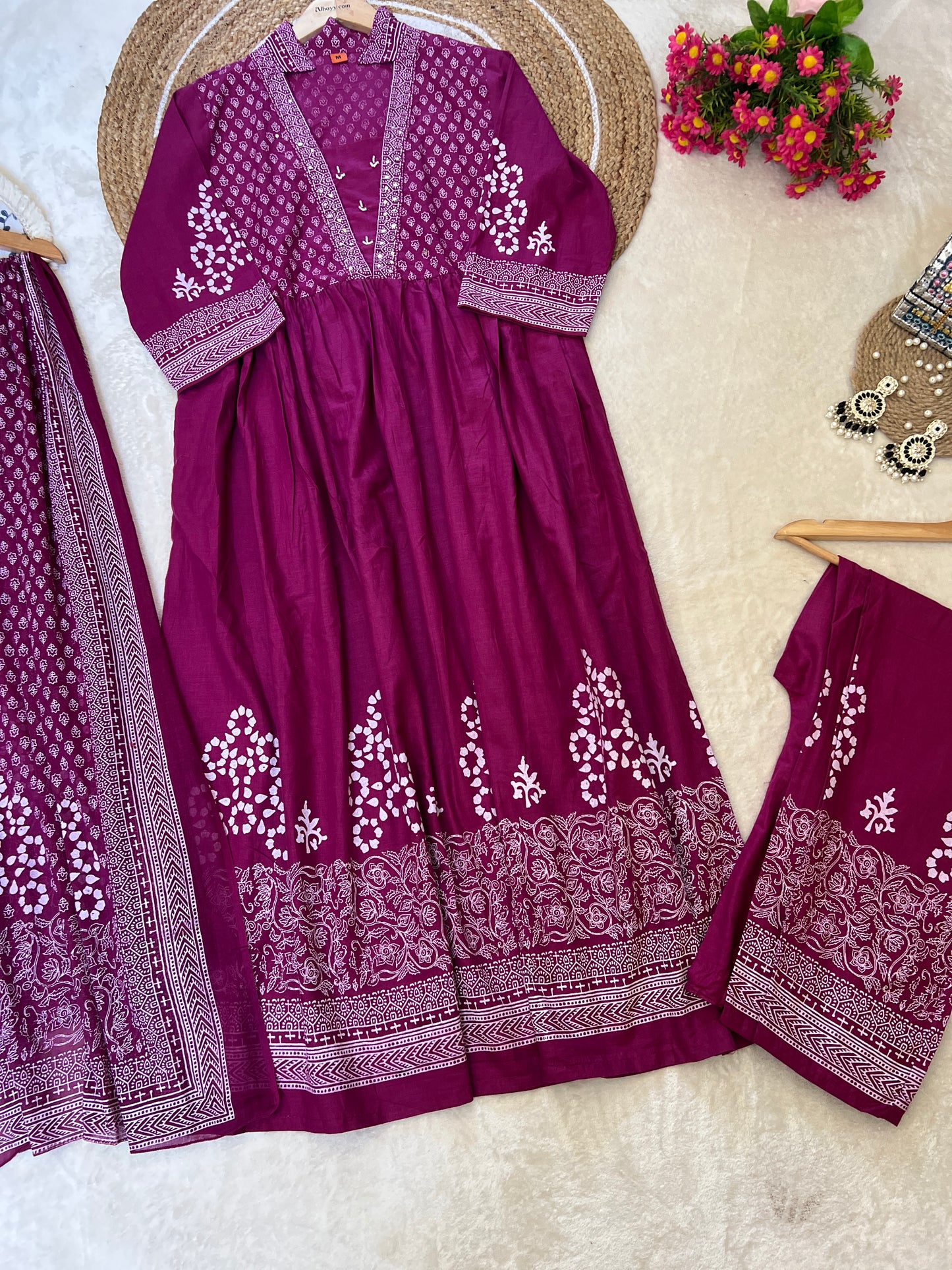 Beautiful cotton frock set