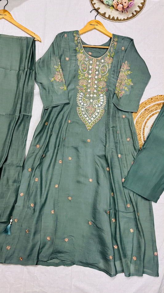 Suit set Mul chanderi