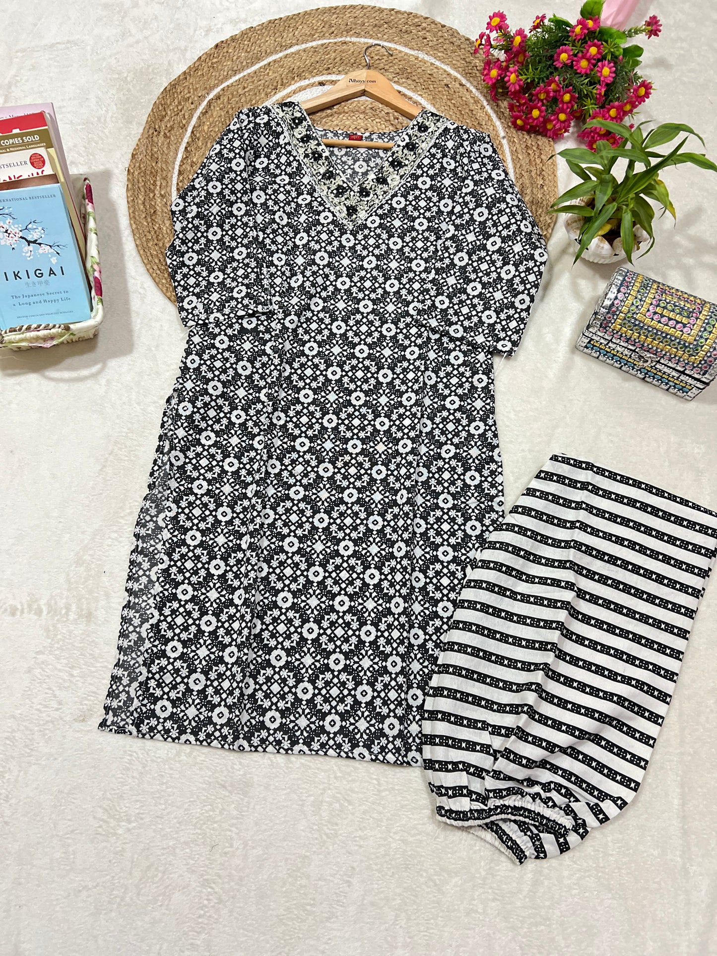 Cotton kurtie pant set