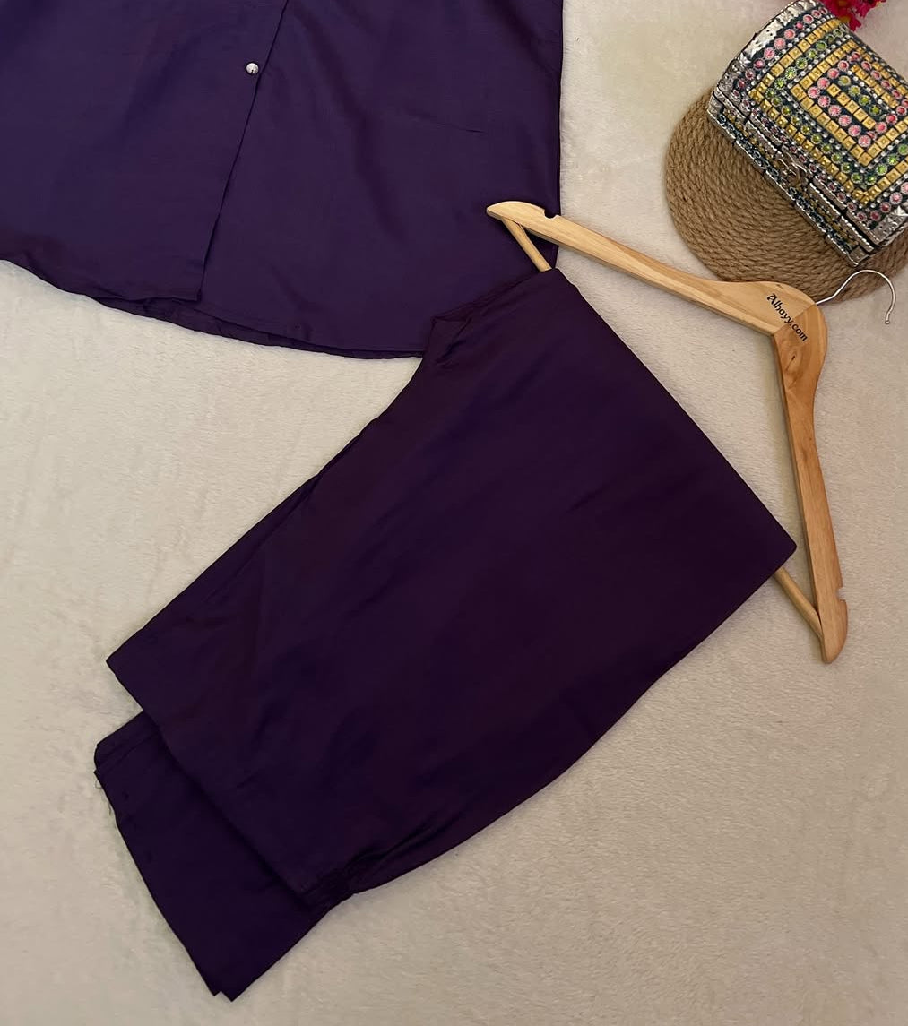 Cord set with full embroidery CBRP36