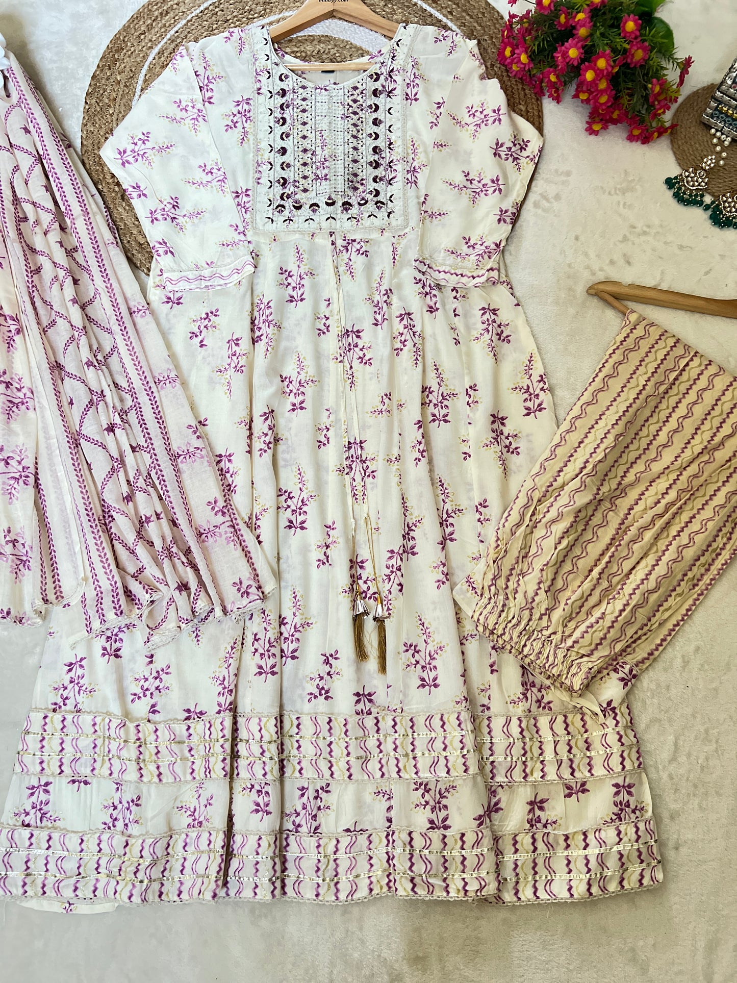 Frock set cotton rayon