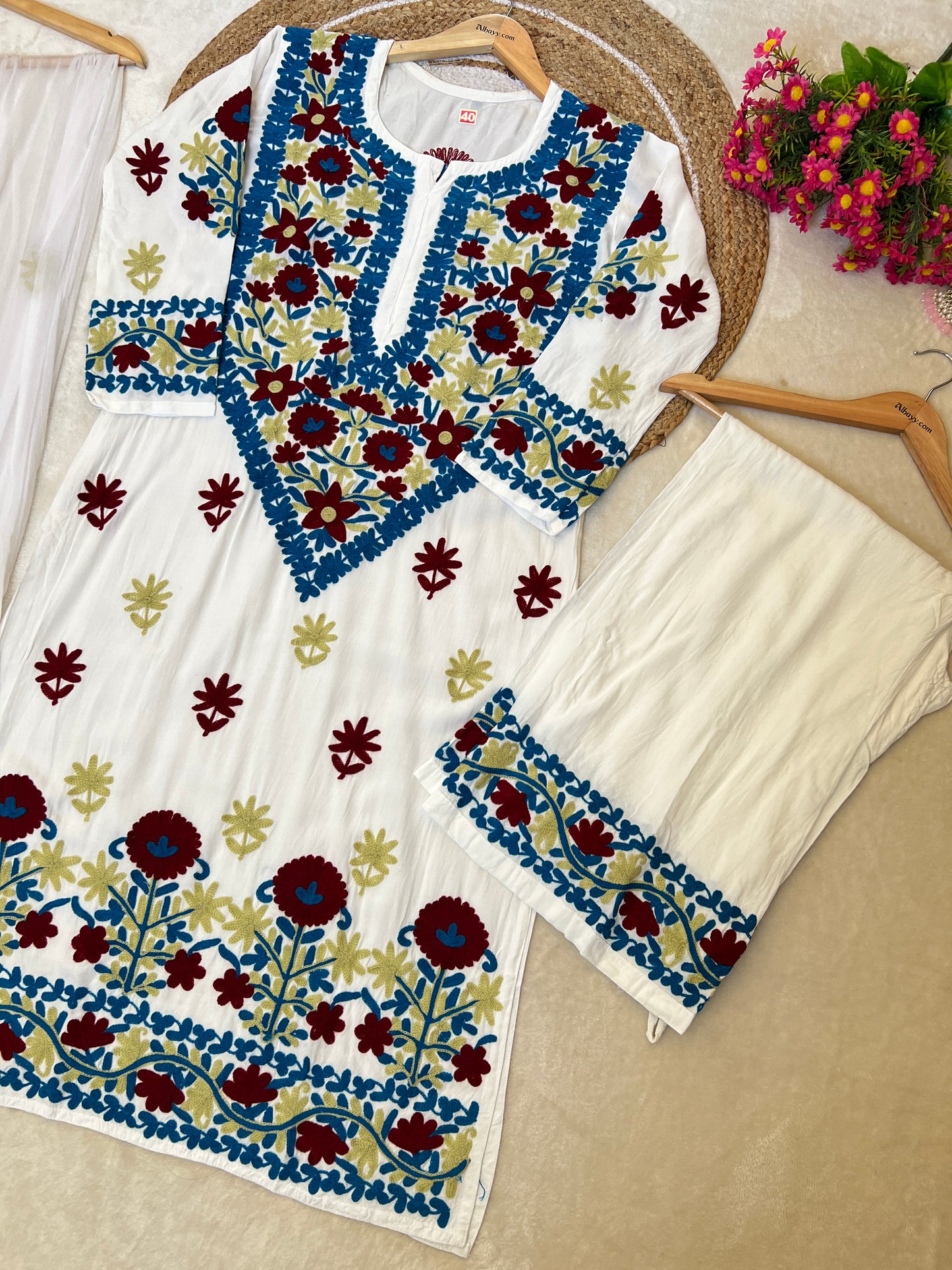 Beautiful dress with heavy full Embroidery