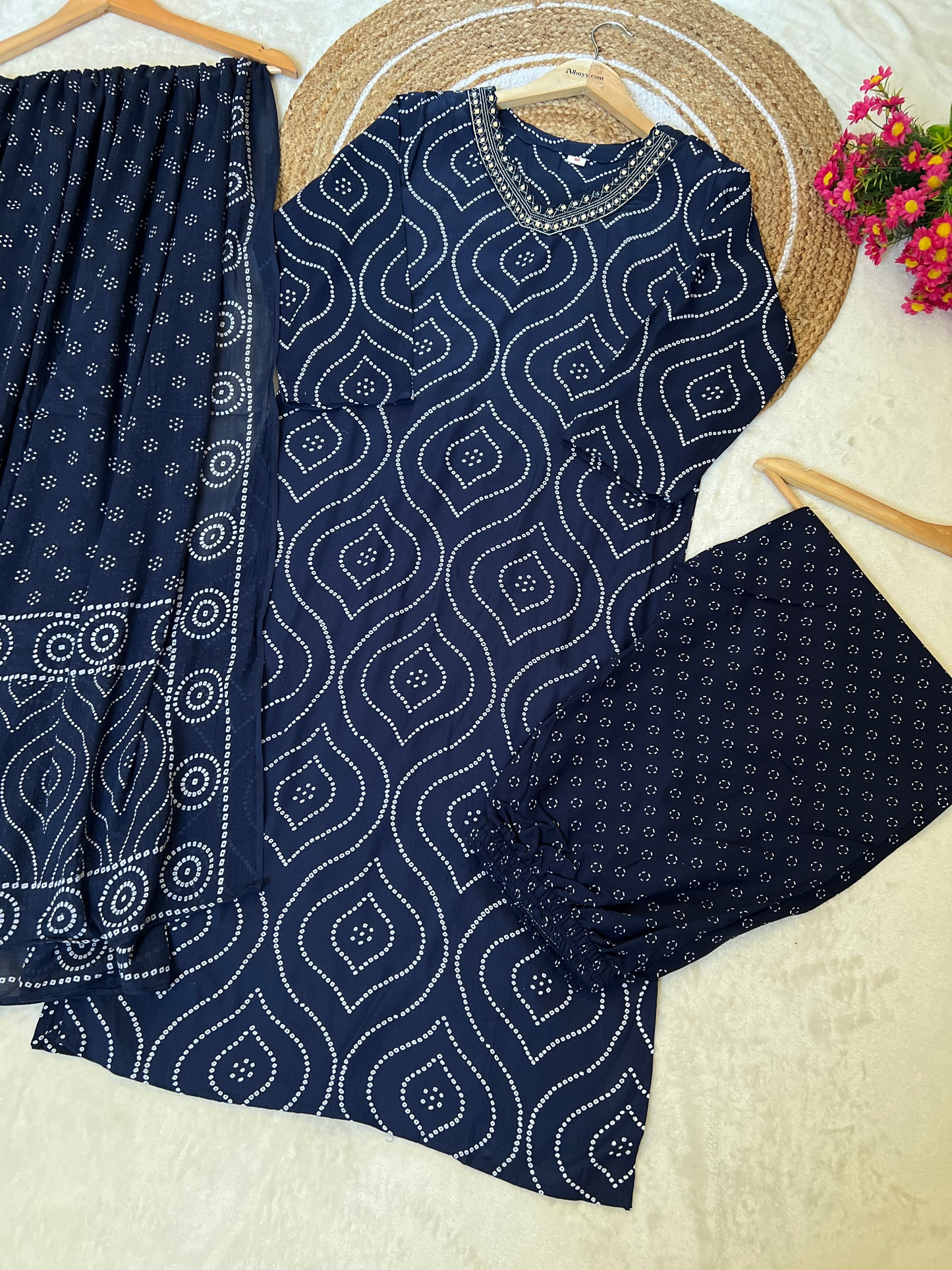 Beautiful dress in banarasi print in cotton rayon material