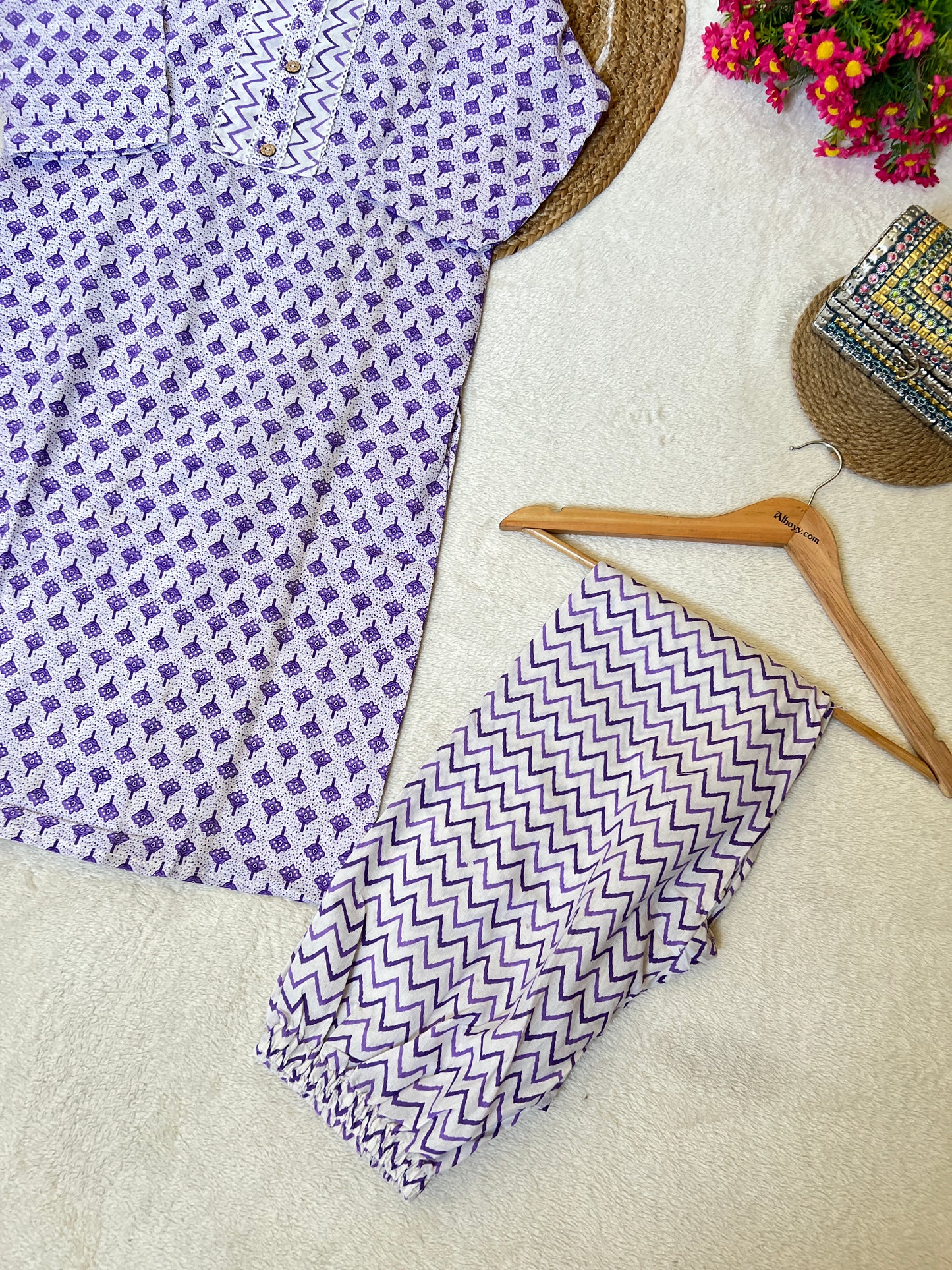 Cotton kurtie pant set