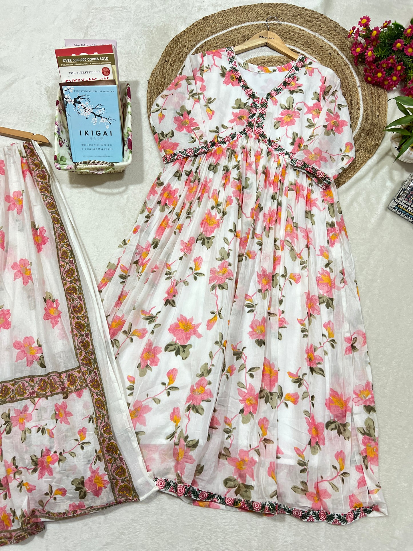Beautiful mul cotton frock & Dupatta