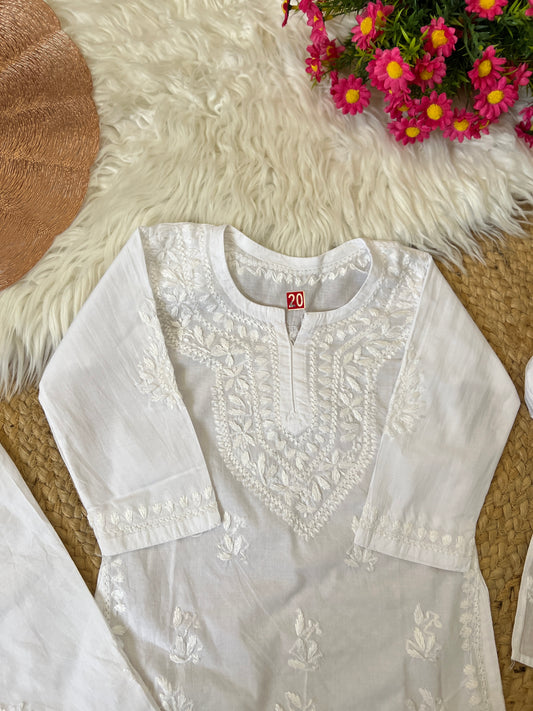 Beautiful chikankari dress in soft cotton