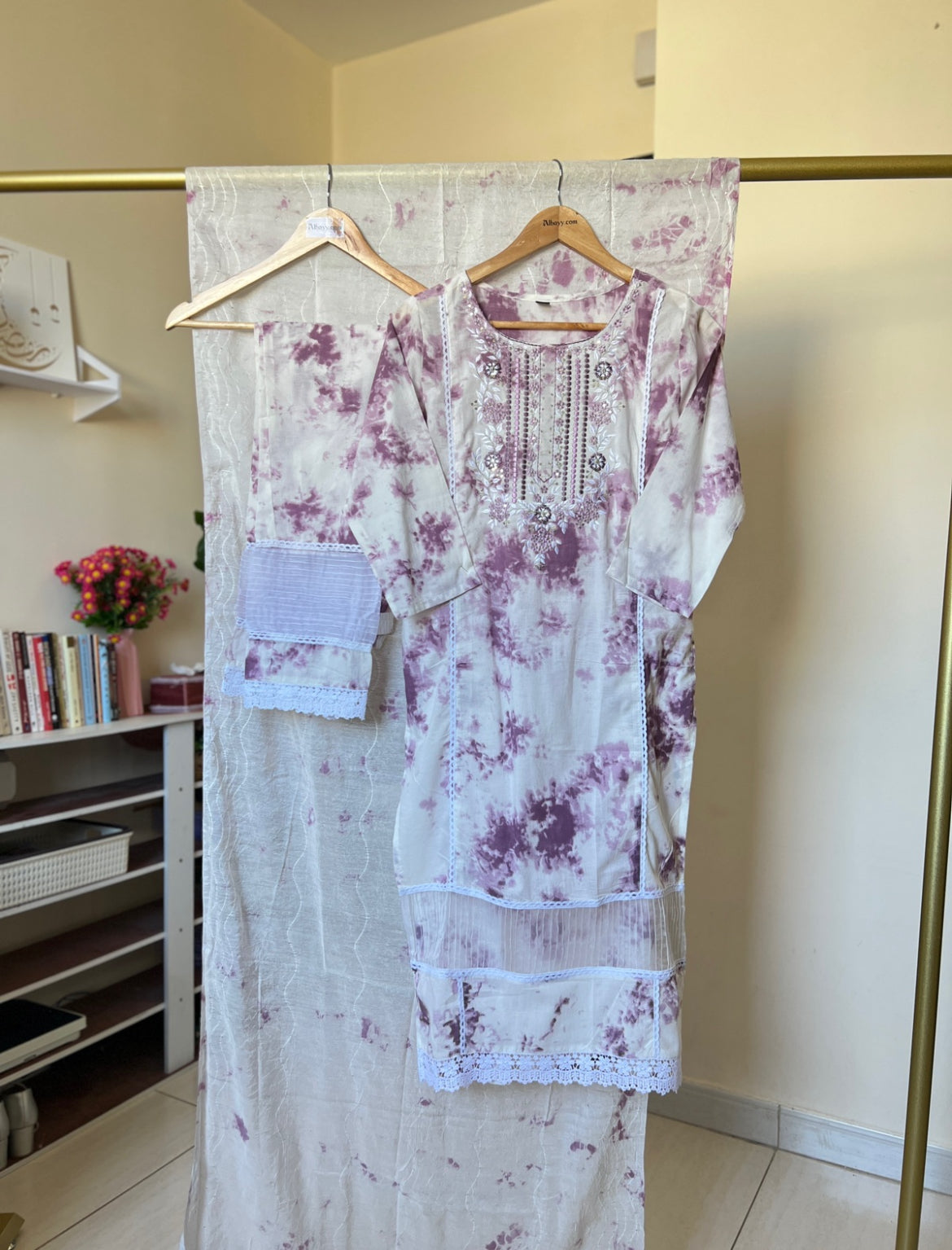 Unique style dress in cotton rayon material