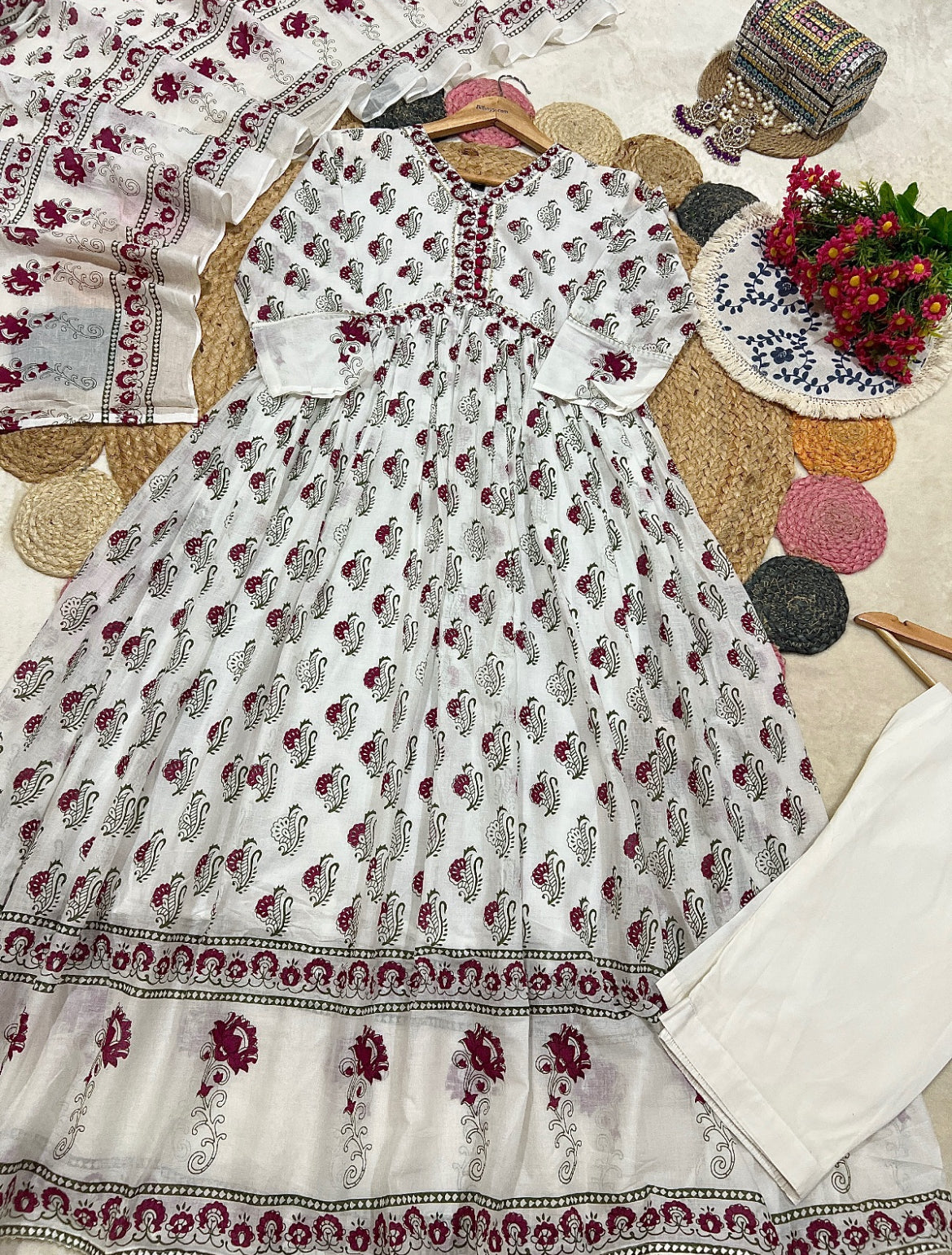 Beautiful frock in mul cottom