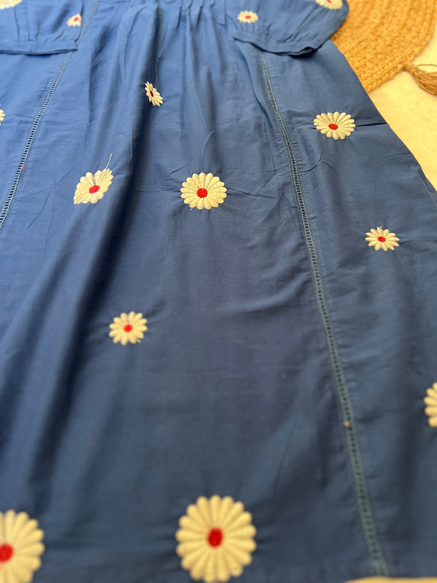 Premium cotton suit set embroidery on frock-CBRP 1044