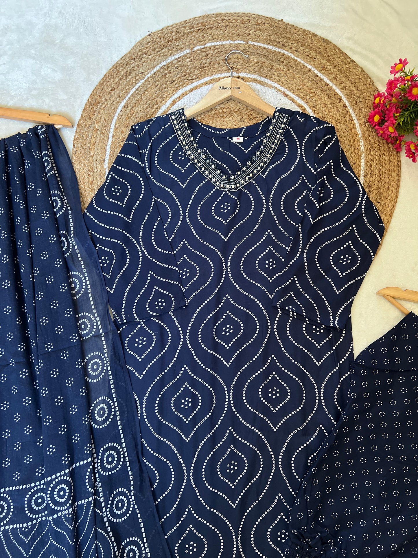 Beautiful dress in banarasi print in cotton rayon material