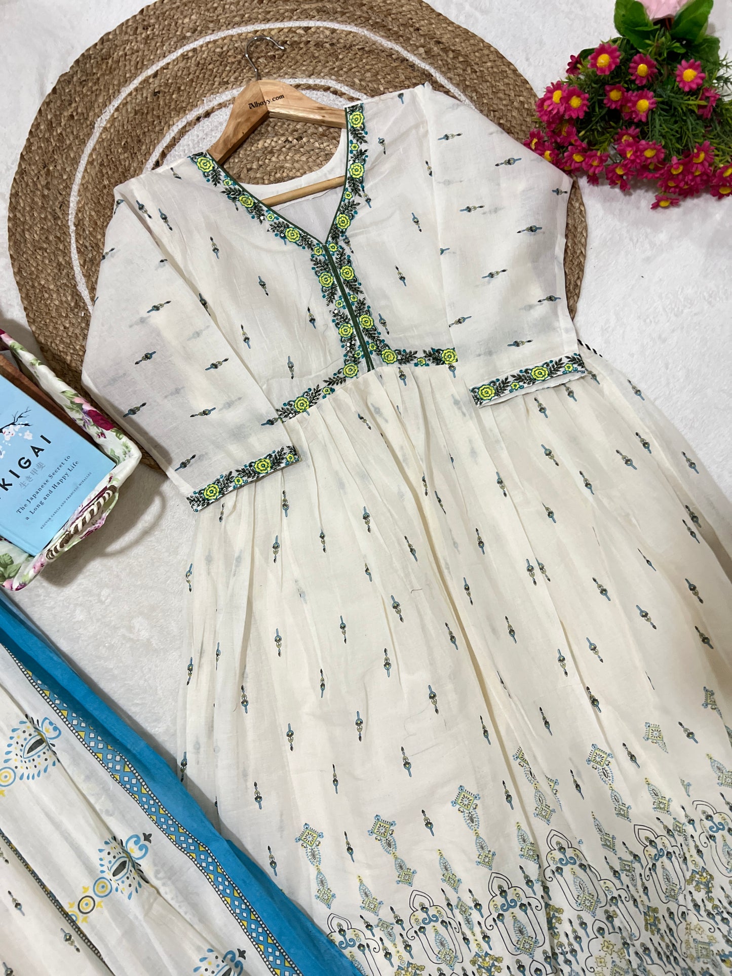 1024-cotton frock dupatta