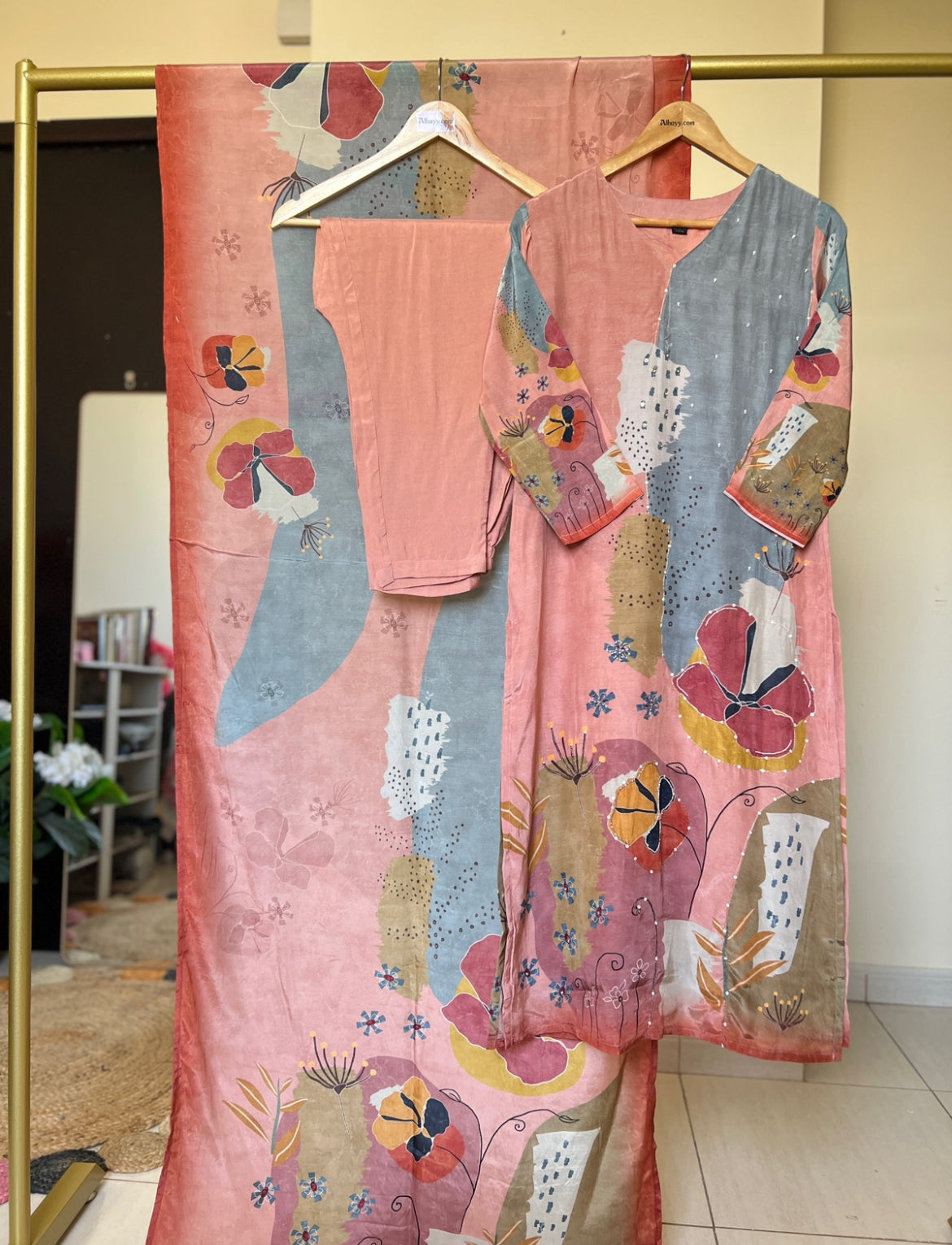 Premium muslin dress 3 pc set