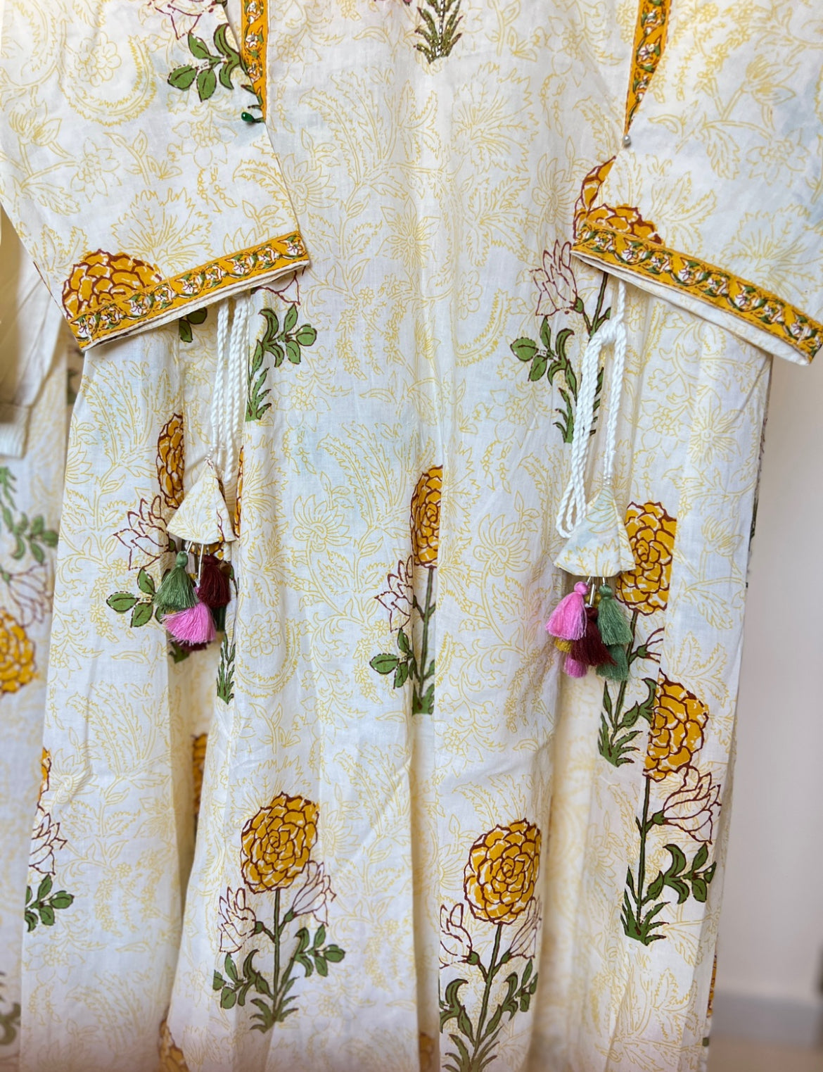 Premium cotton anarkali with tassels