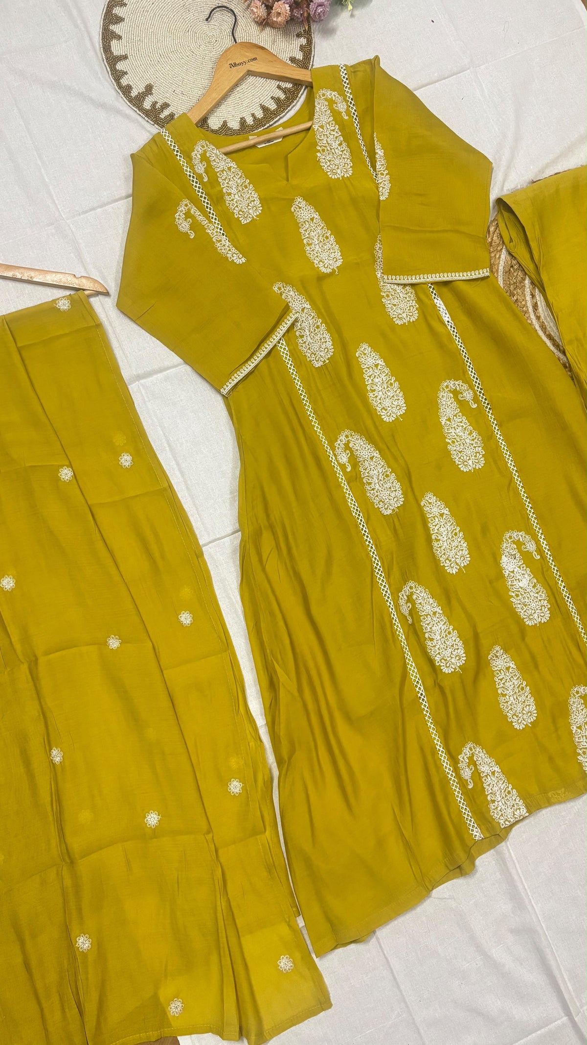 Mul chanderi suit set