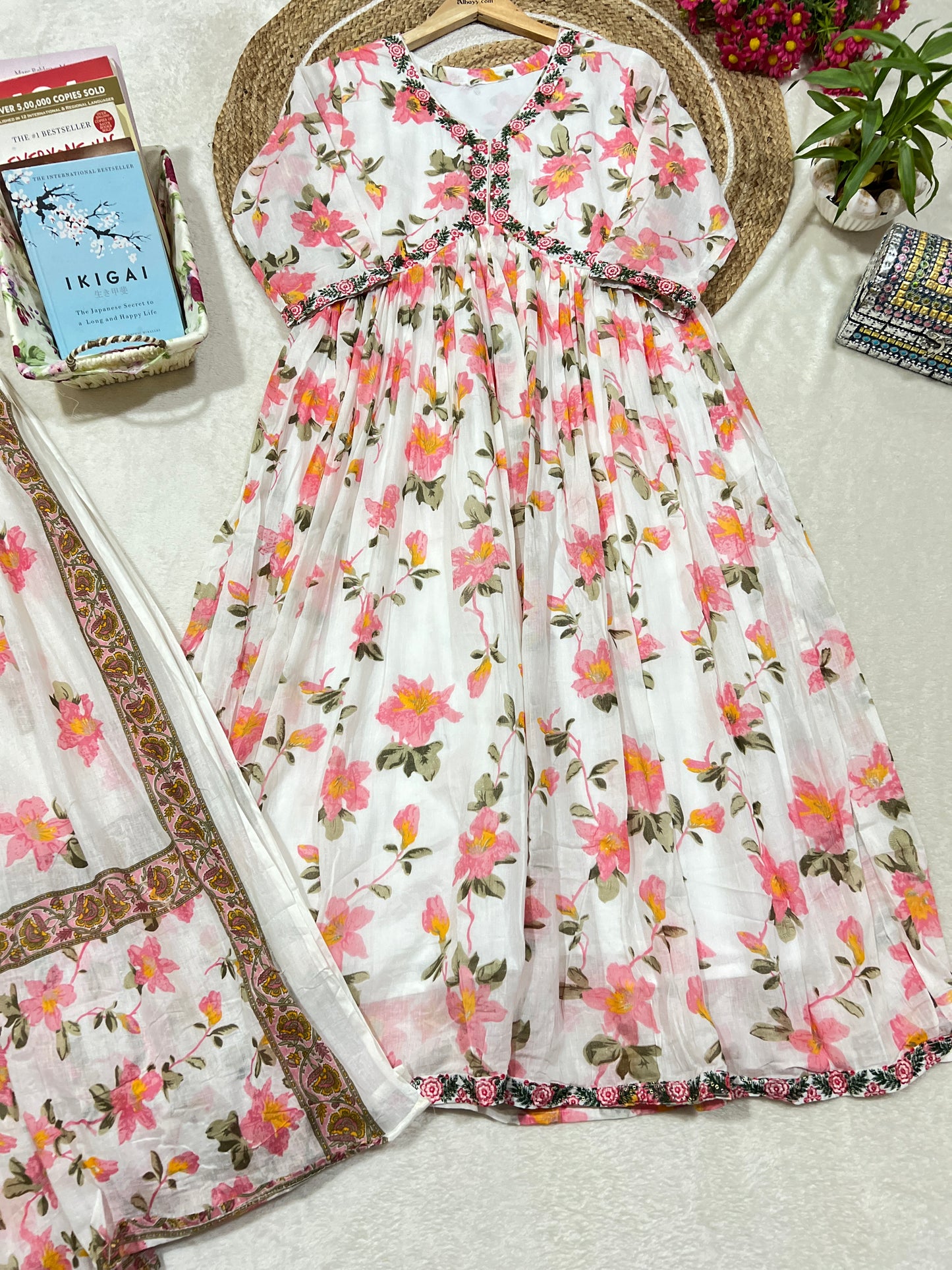 Beautiful mul cotton frock & Dupatta