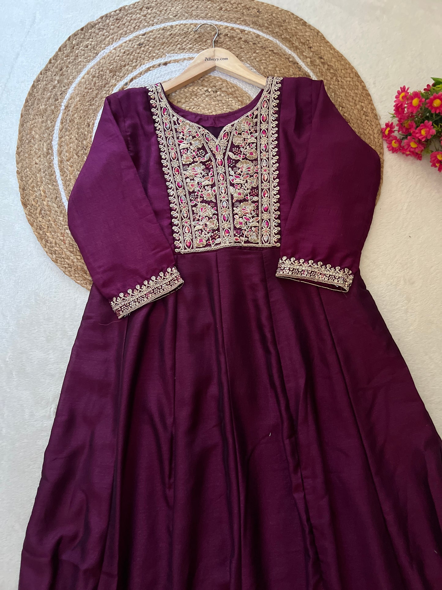 1021-beautiful frock dupatta set