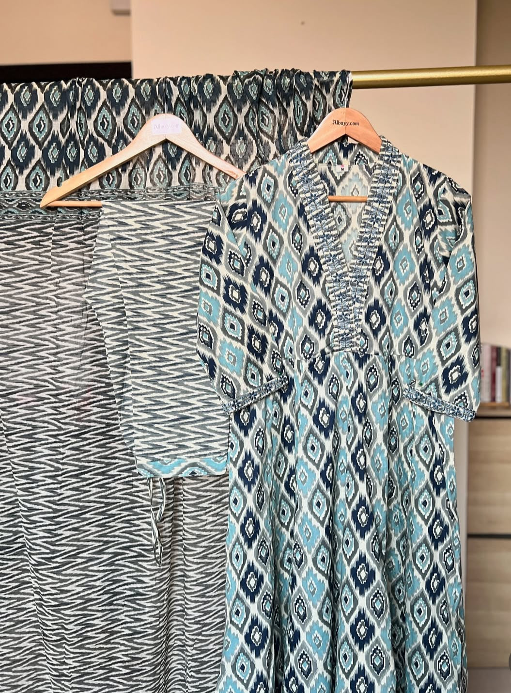 Premium cotton dress v neck