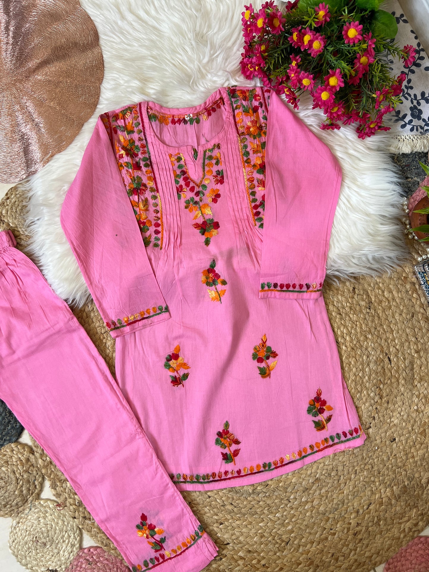 Kids chikankari cotton