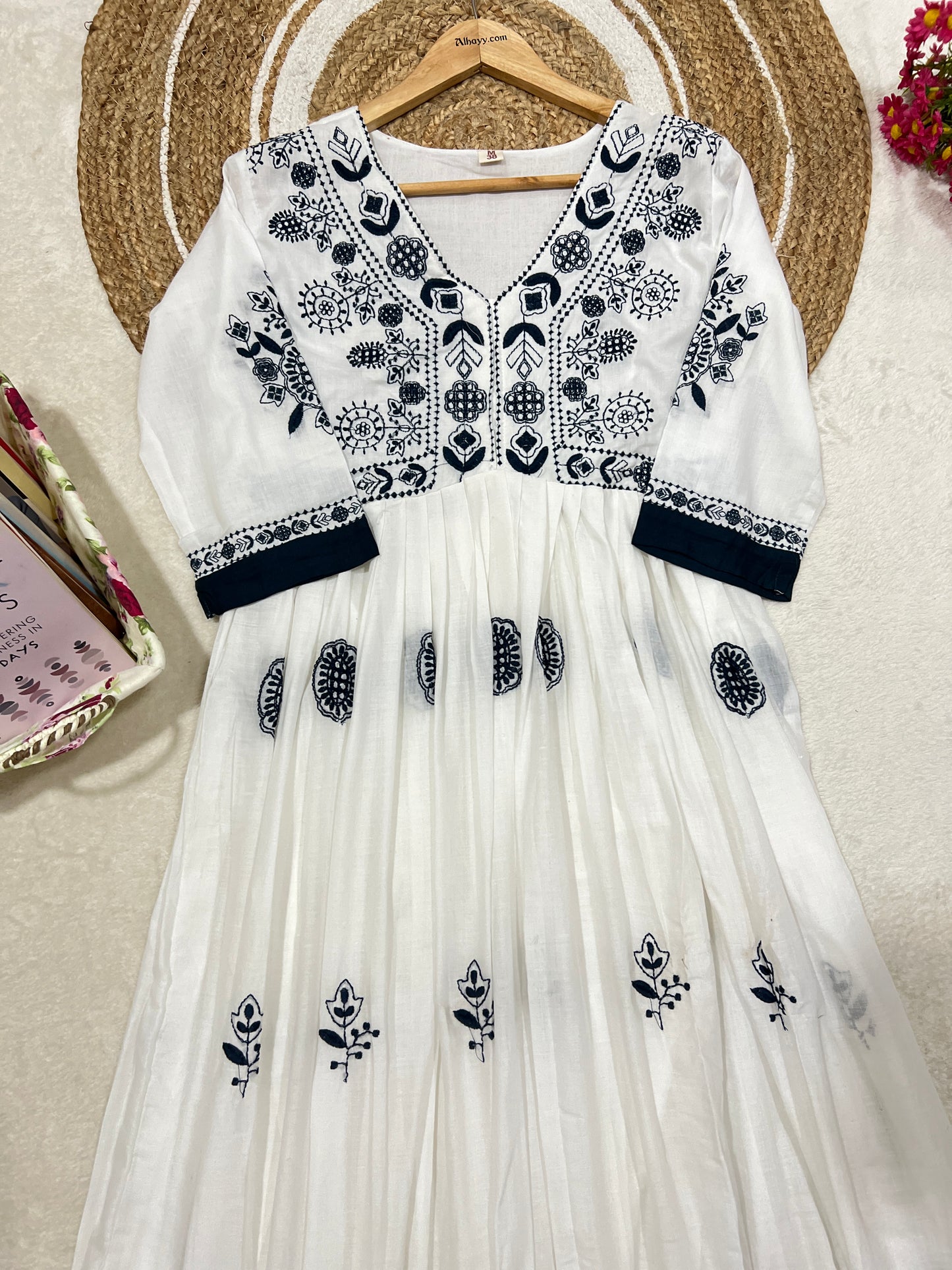 Beautiful cotton frock full embroidery