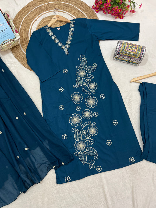 Suit set roman silk material