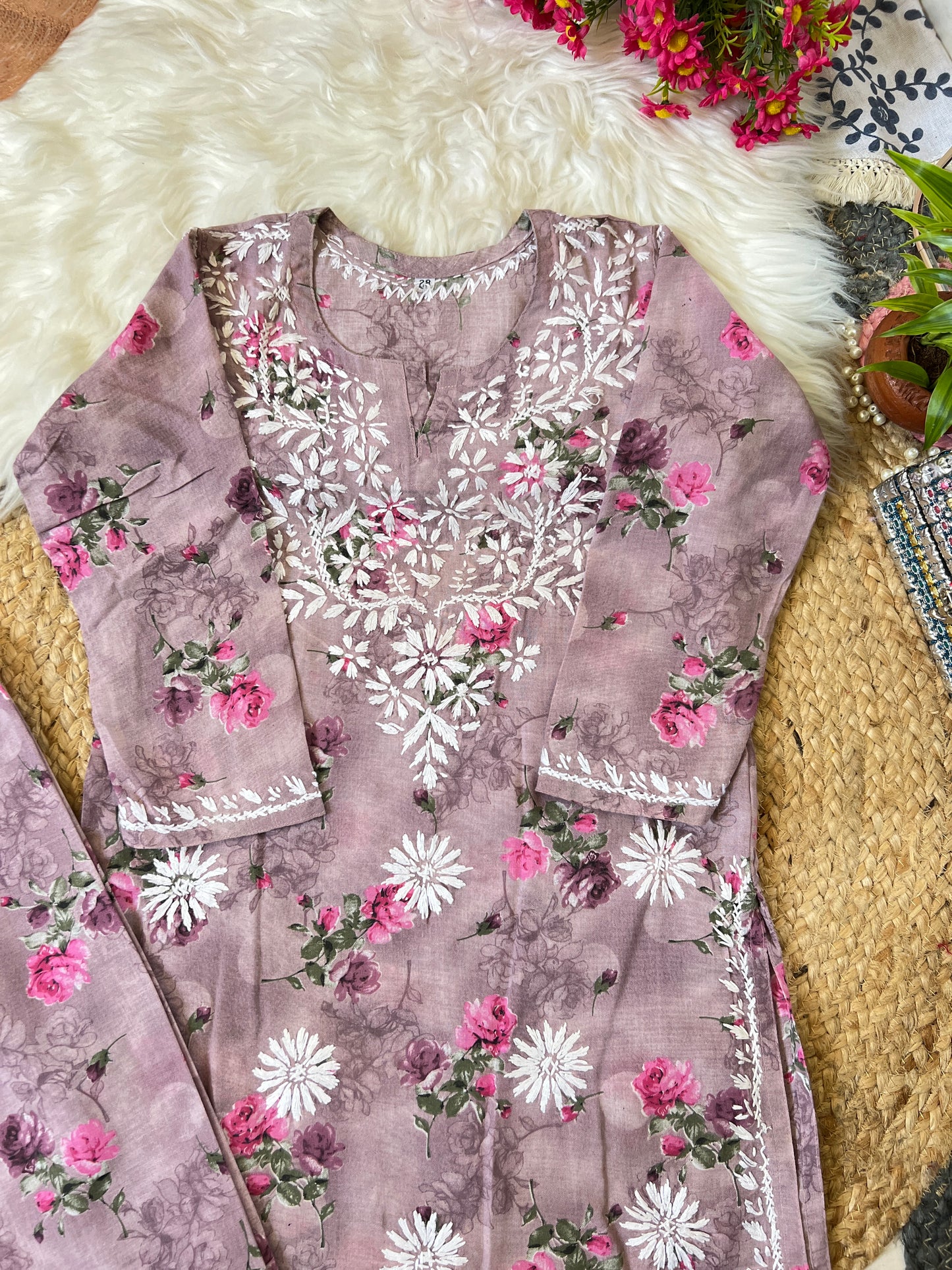 Kids chikankari cotton
