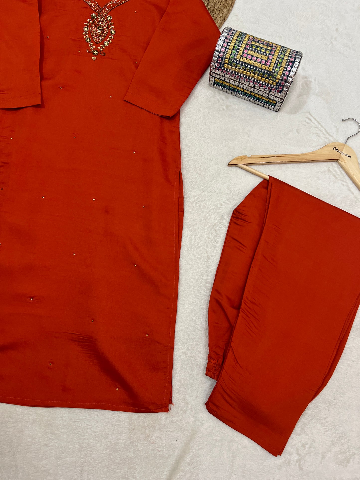 Roman silk beautiful suit set