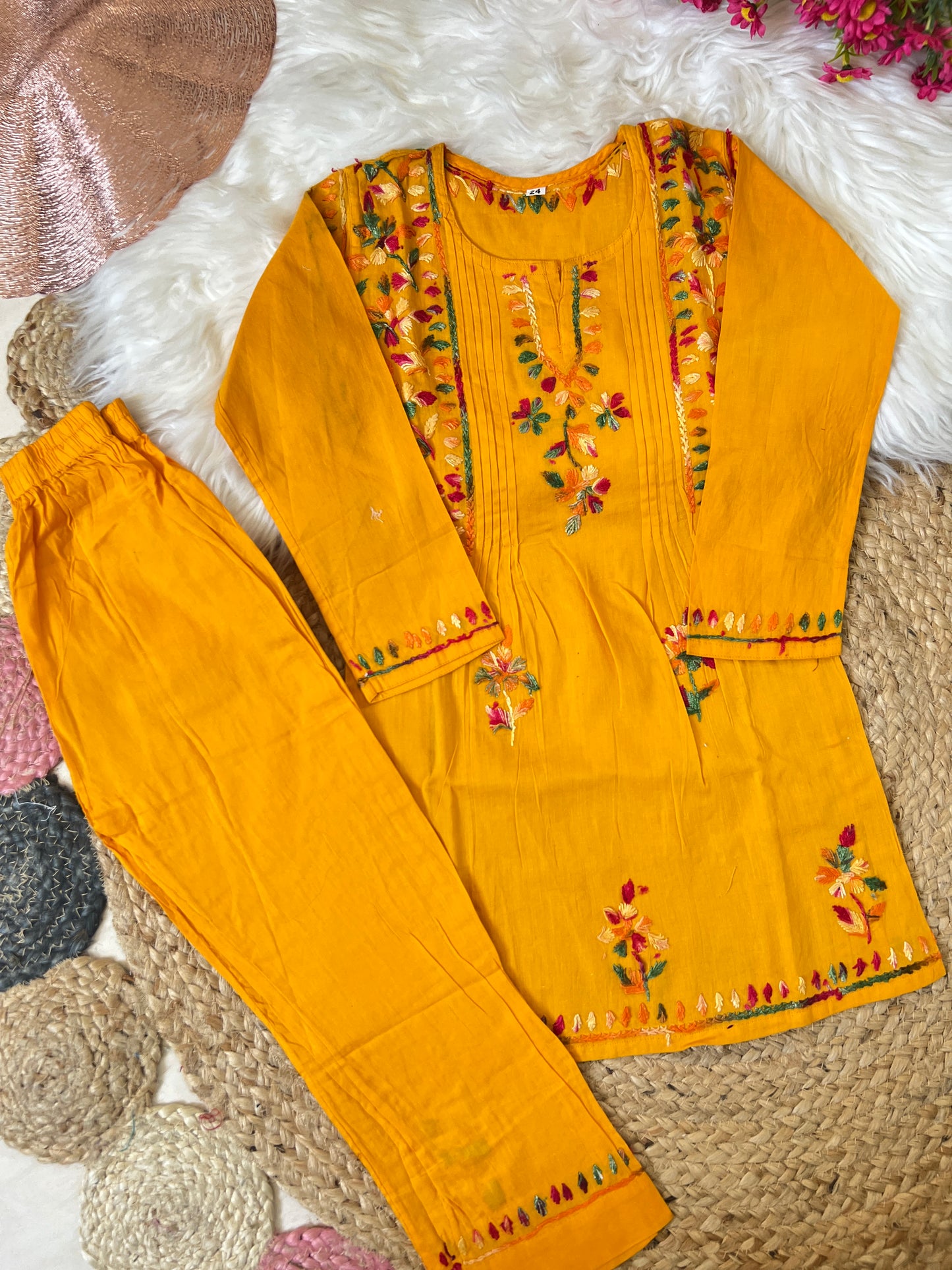 Kids chikankari in cotton