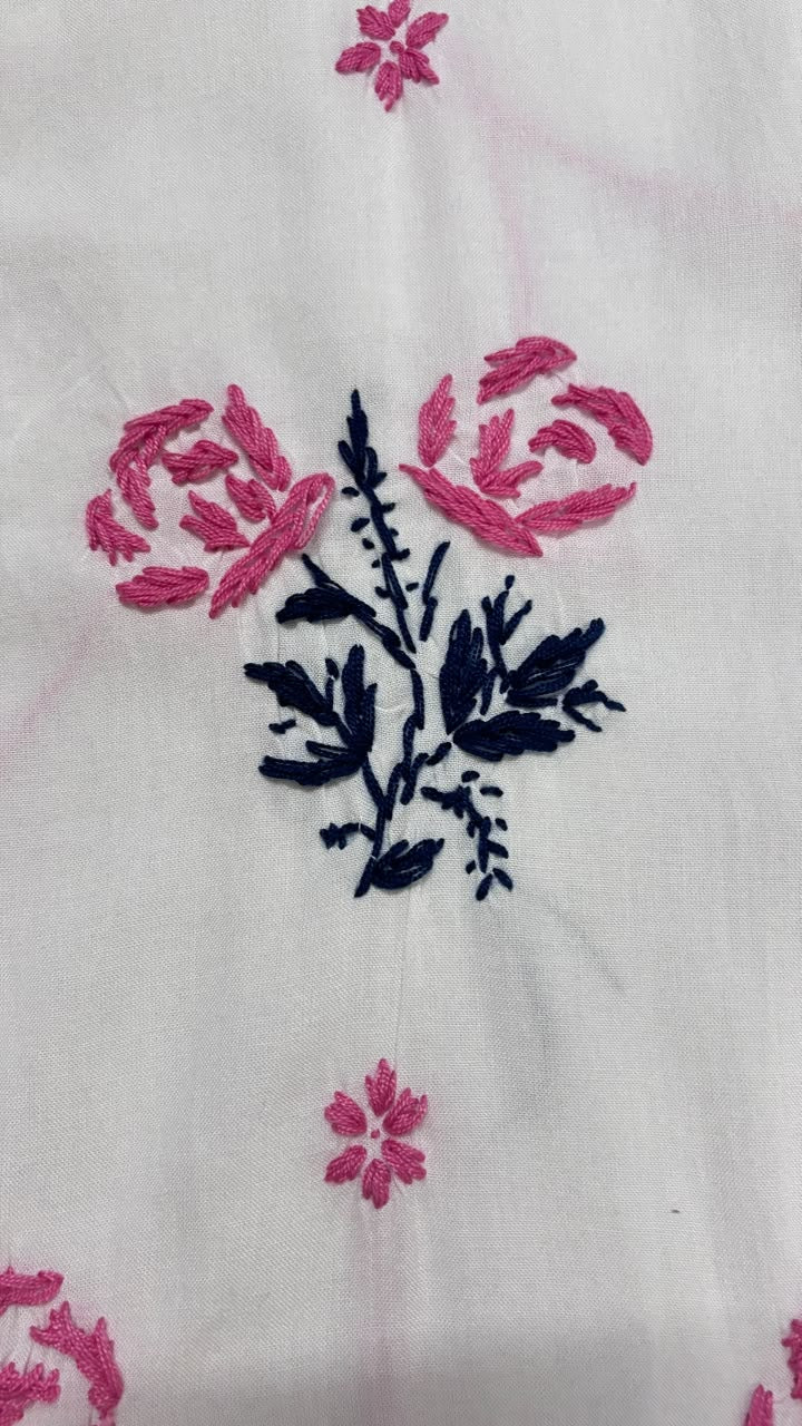 Chikankari cotton rayon soft material