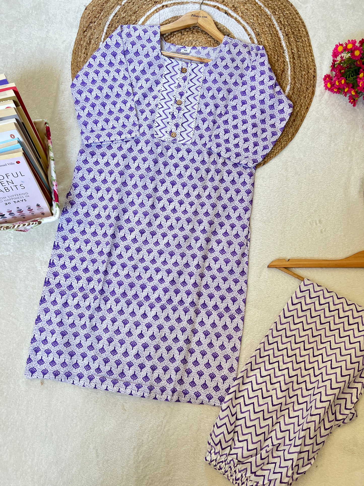 Cotton kurtie pant set