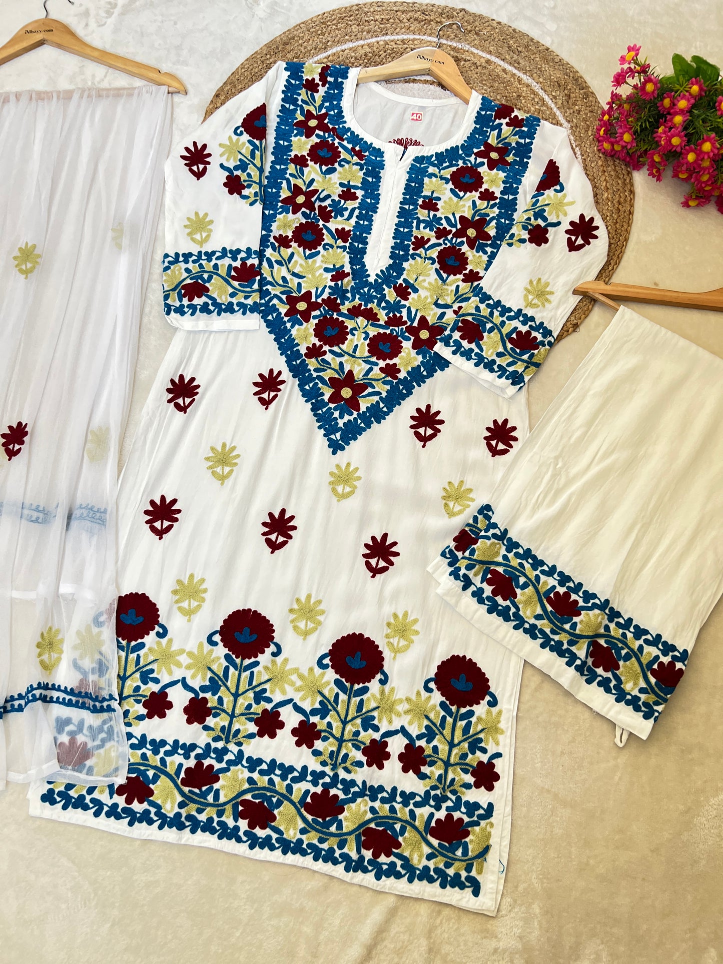 Beautiful dress with heavy full Embroidery