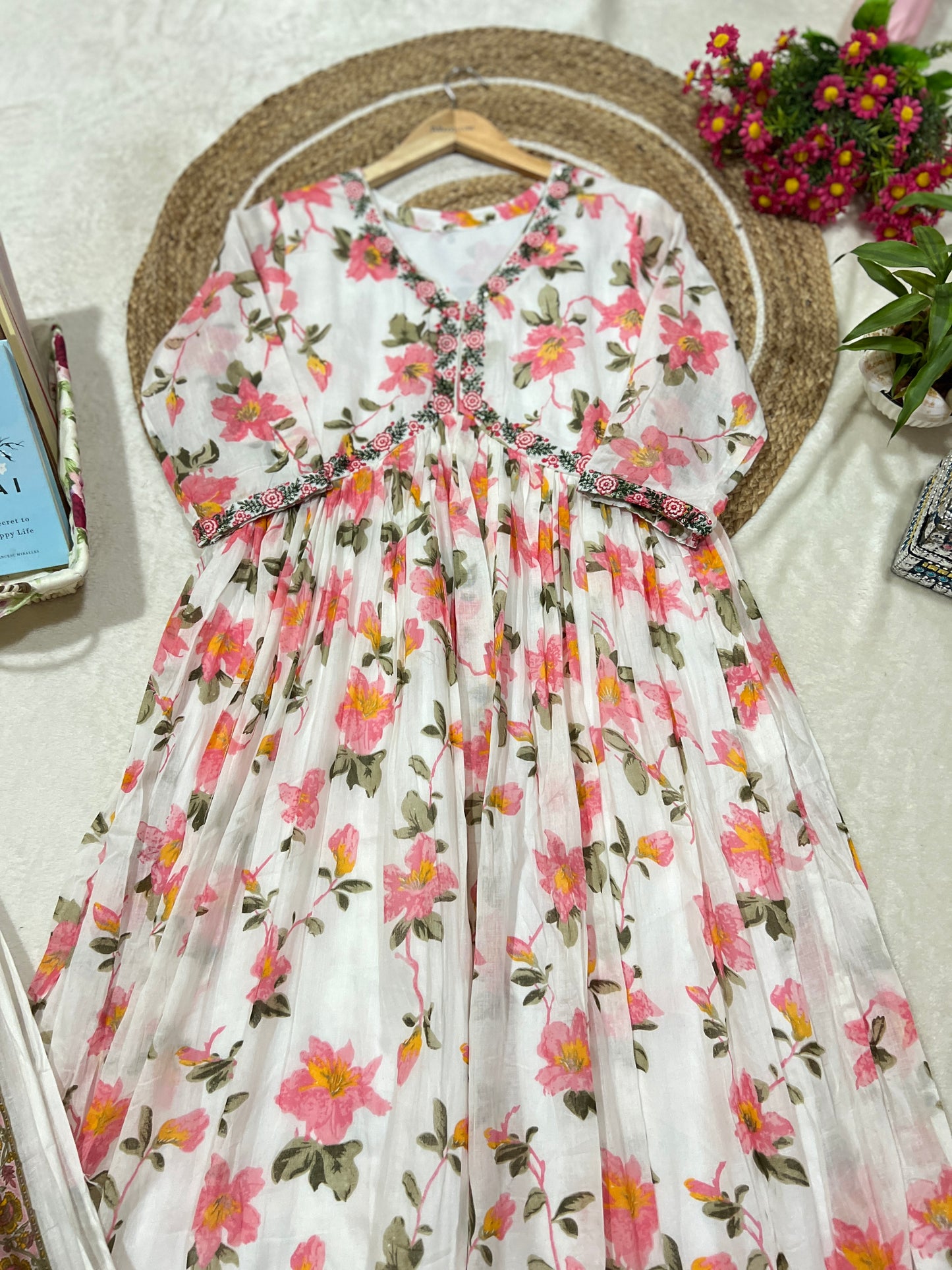 Beautiful mul cotton frock & Dupatta