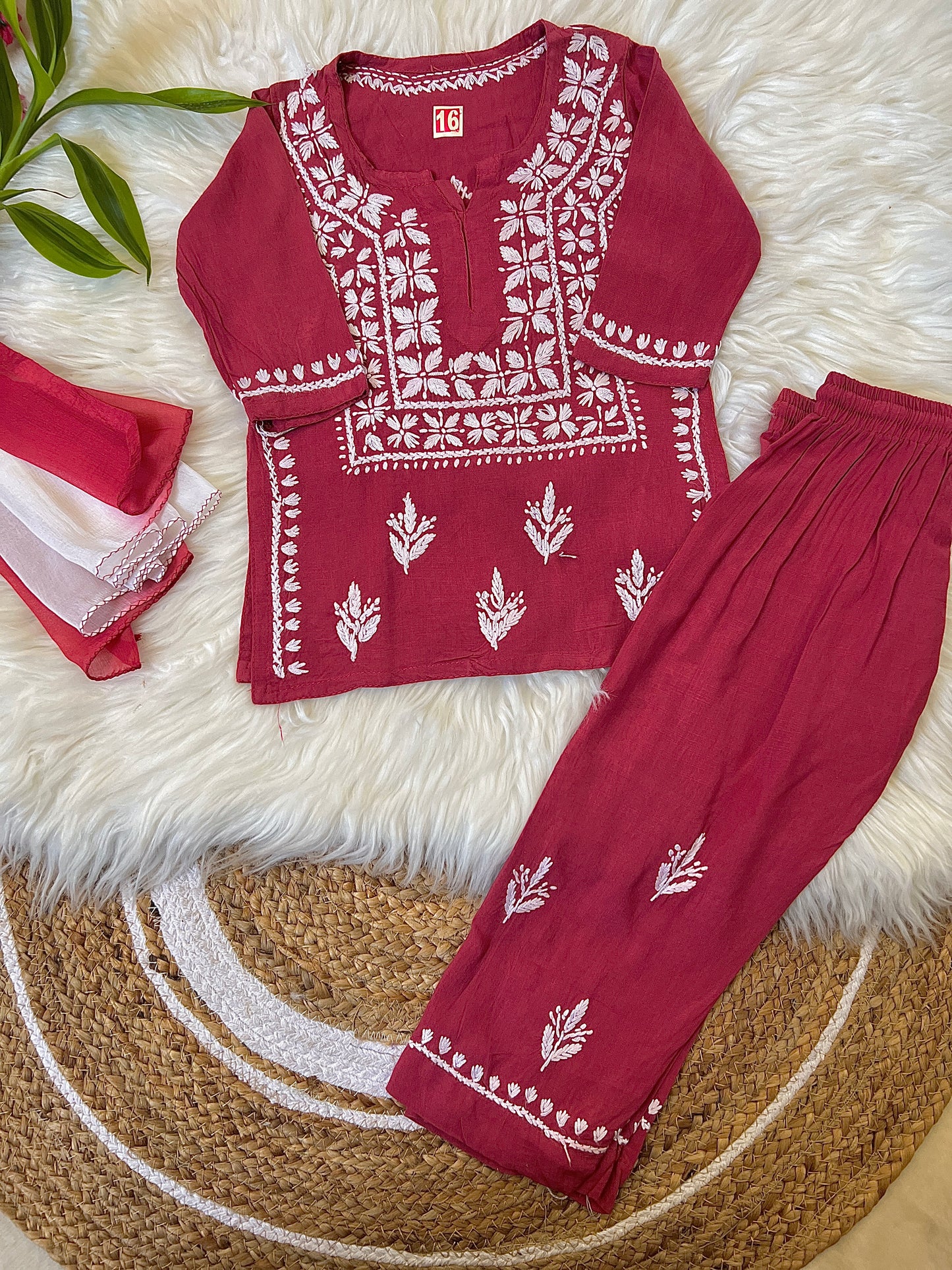 Kids chikankari dress