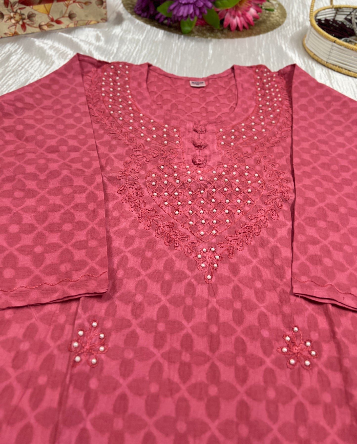 Cotton Chikankari kurti CBRP 300