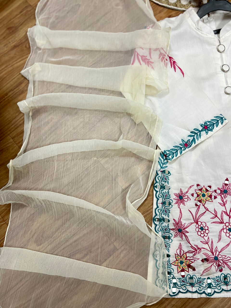 White cotton suit kids CBRP975