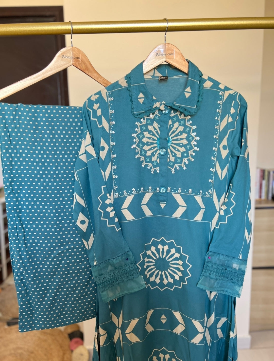Beautiful Long Kurtie With Plazo in Heavy Rayon Material