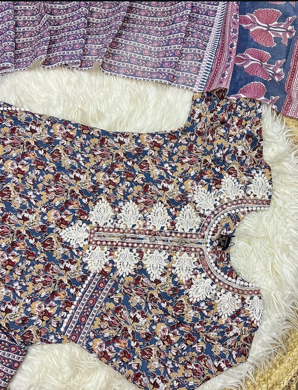 Beautiful Cotton Dress With Embroidery