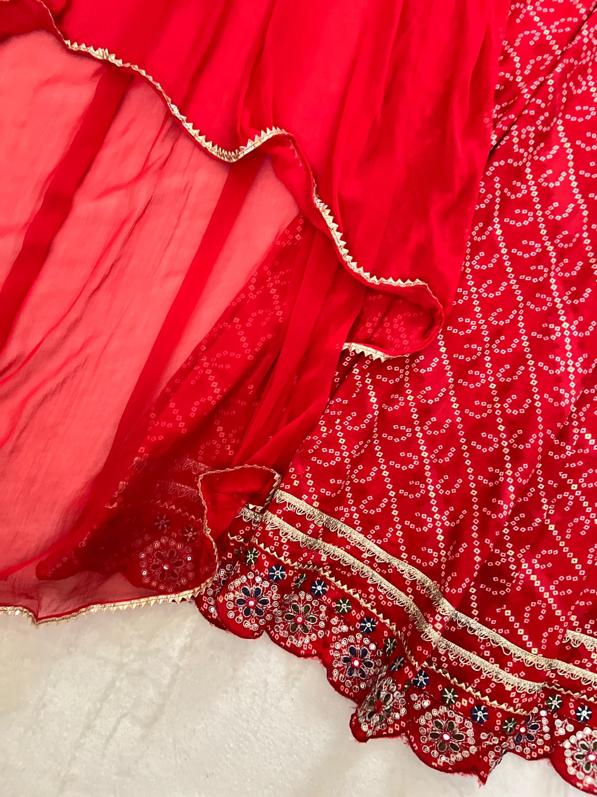 Rayon bandhani frock