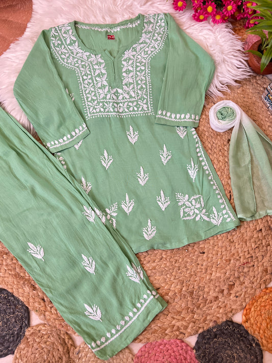 Kids Chikankari cotton rayon material
