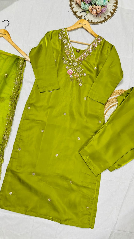 Suit set silk